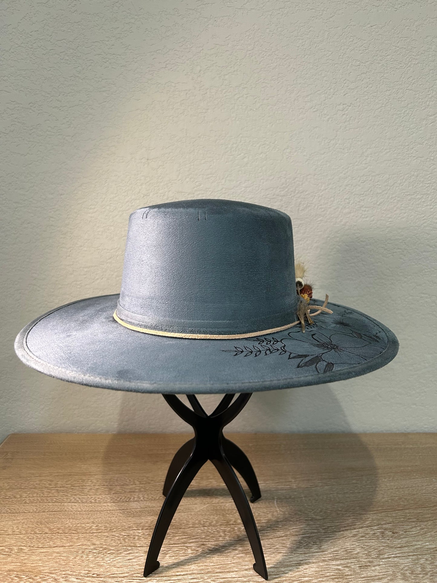 Denim Cordobés flat Brim Hat