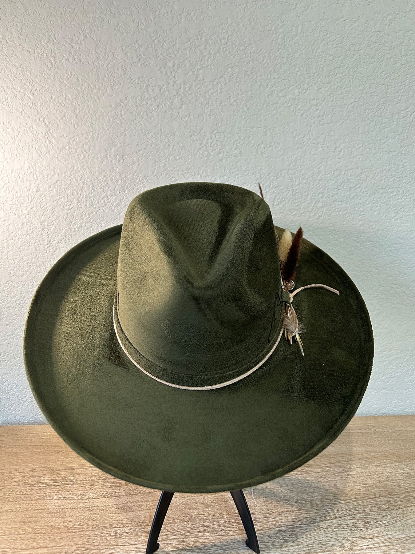 Olive Green Mountain Fedora Hat