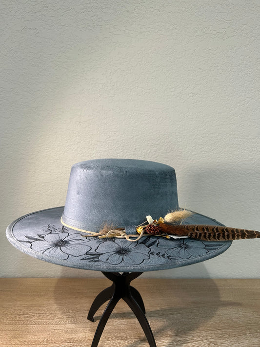 Denim Cordobés flat Brim Hat