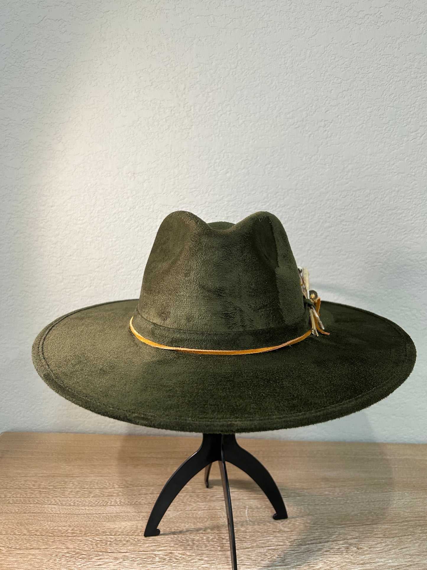 Olive Floral Fedora hat