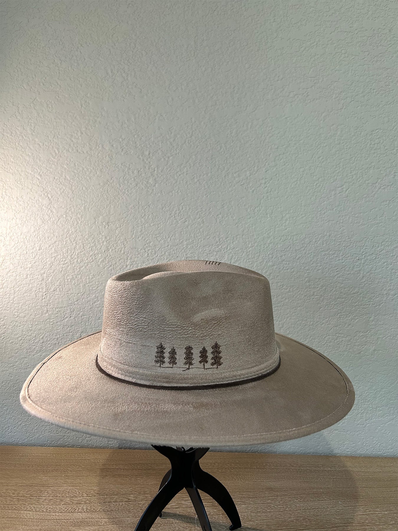 Beige Taupe Mountain Fedora Hat