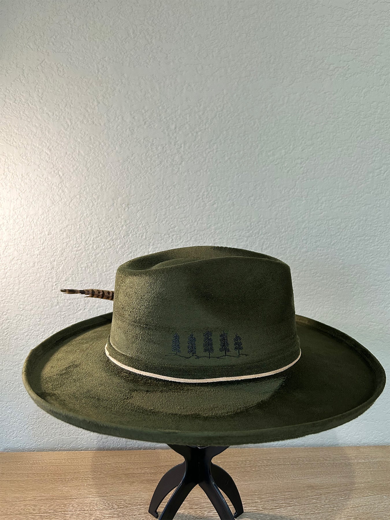 Olive Green Mountain Fedora Hat