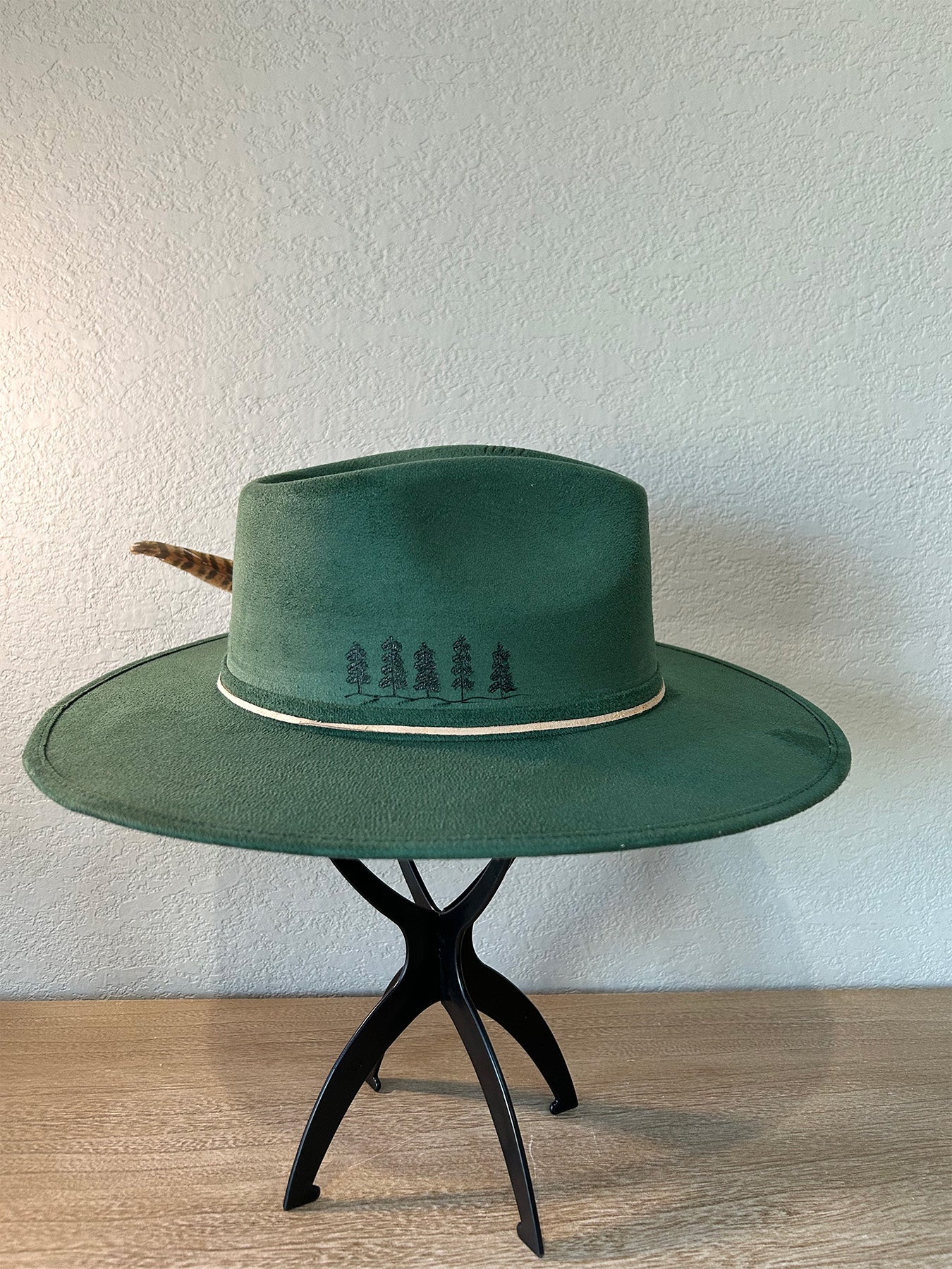 Forest Green Mountain Fedora Hat