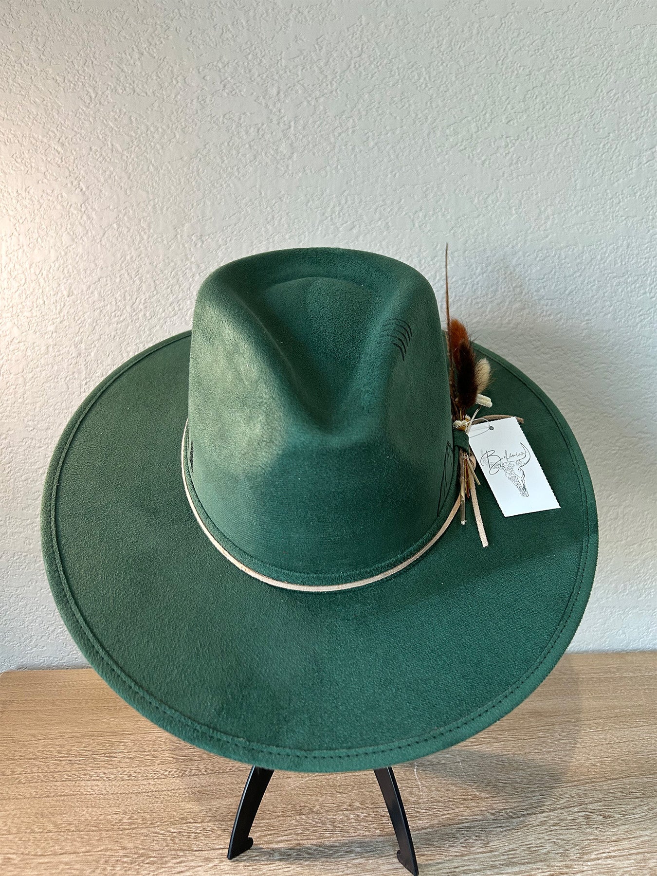 Forest Green Mountain Fedora Hat