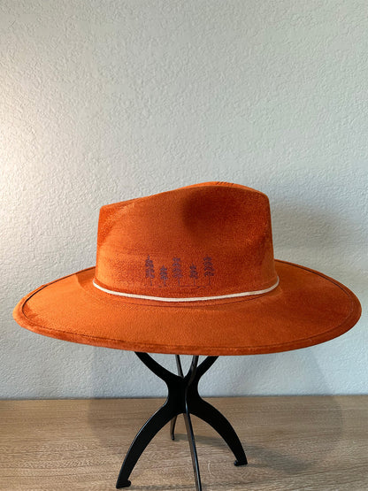 Burnt Orange Mountain Fedora Hat