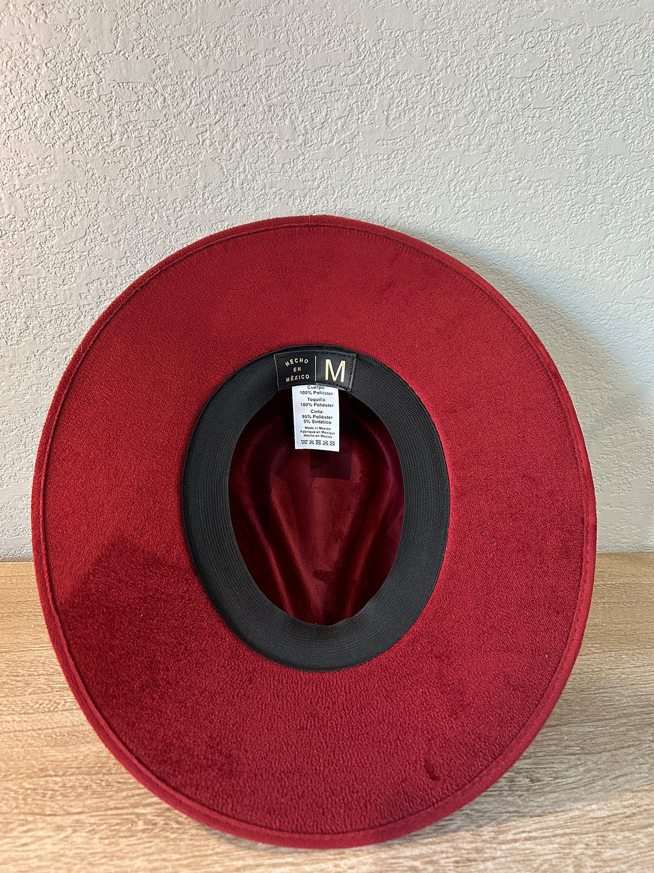 Dark Red Mountain Fedora Hat